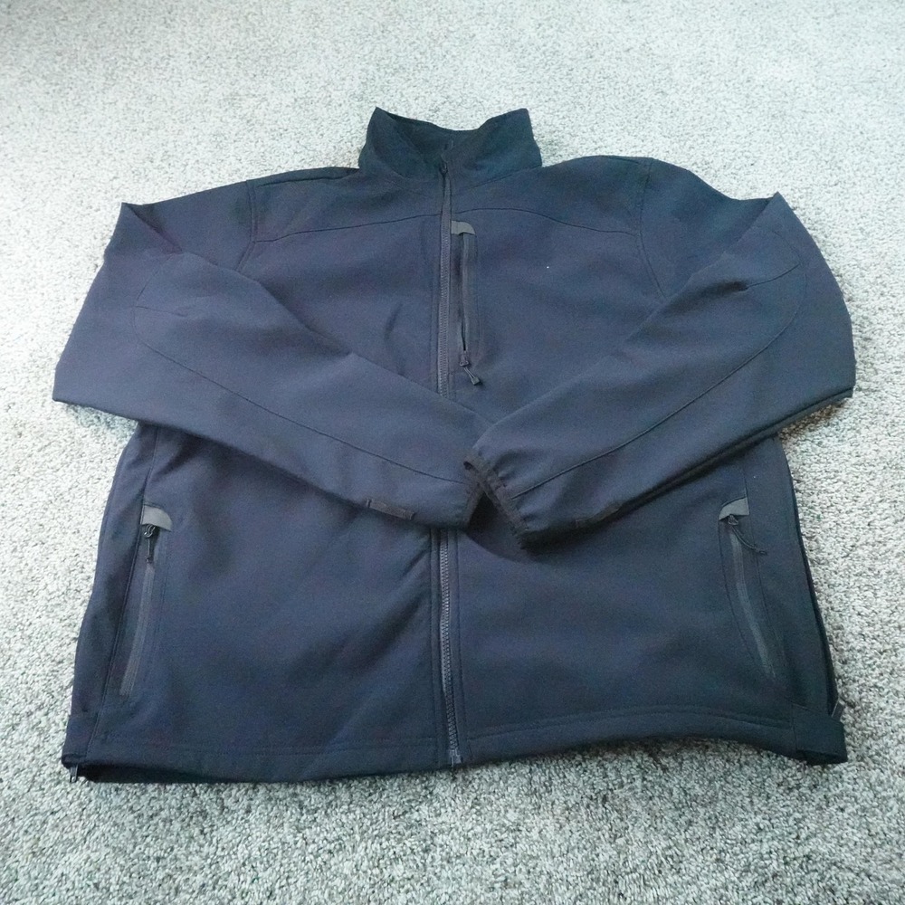 NEW 5.11 Tactical Jacket Mens XLT Black Softshell Full Zip Windbreaker Work Coat